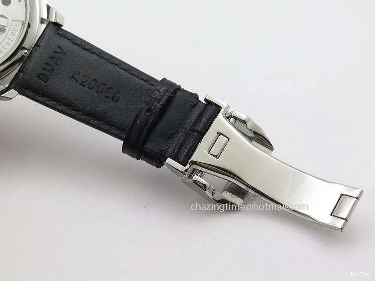 MIROTIME 0329 Portuguese Tourbillon Mystere SS TF Best Edition Black Dial on Black Croc Leather Strap Flexible 7383